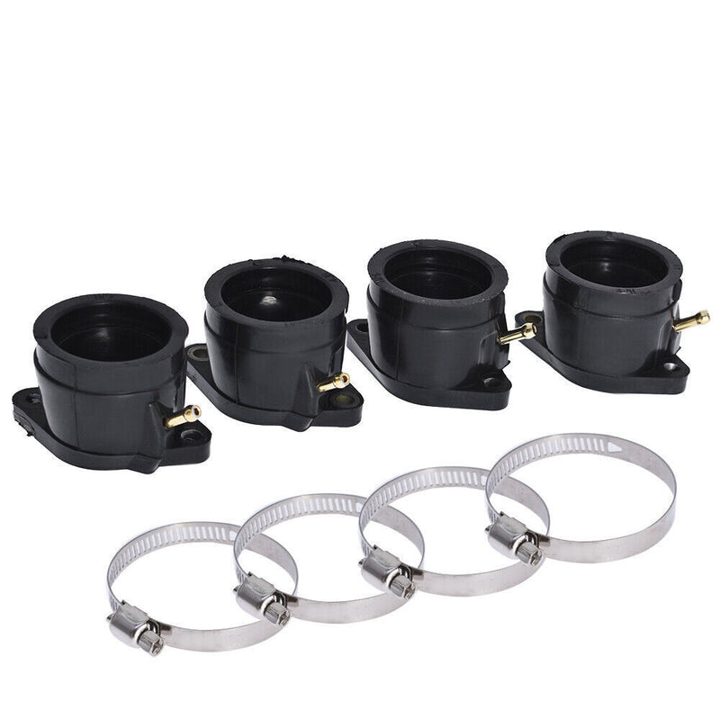 DURAFORCE 4Pcs Motorcycle Carburetor Intake Manifold Boot Joint for YAMAHA YZF600R 95-07