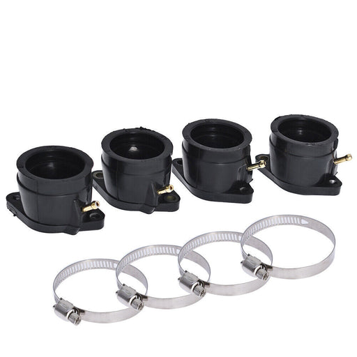 DURAFORCE 4Pcs Motorcycle Carburetor Intake Manifold Boot Joint for YAMAHA YZF600R 95-07