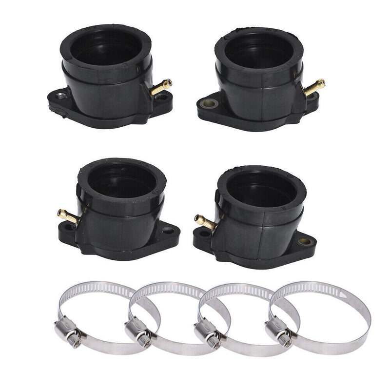 DURAFORCE 4Pcs Motorcycle Carburetor Intake Manifold Boot Joint for YAMAHA YZF600R 95-07