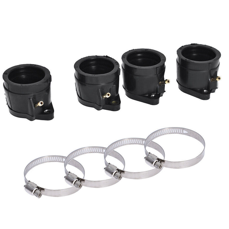 DURAFORCE 4Pcs Motorcycle Carburetor Intake Manifold Boot Joint for YAMAHA YZF600R 95-07