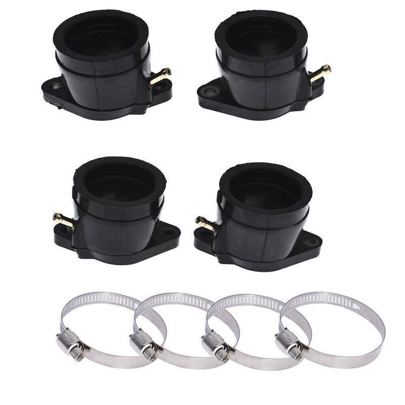 DURAFORCE 4Pcs Motorcycle Carburetor Intake Manifold Boot Joint for YAMAHA YZF600R 95-07