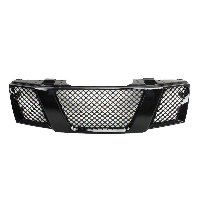 DURAFORCE Front Grill For 2005-2008 Nissan Navara Frontier D40 Gloss Black Grill