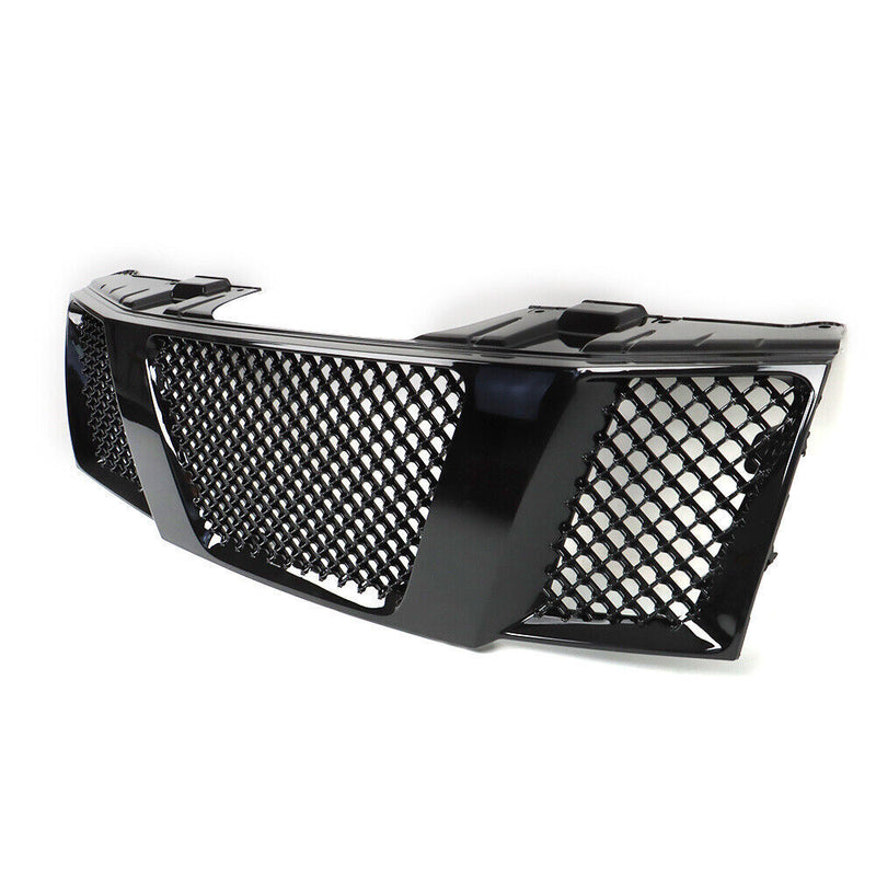 DURAFORCE Front Grill For 2005-2008 Nissan Navara Frontier D40 Gloss Black Grill
