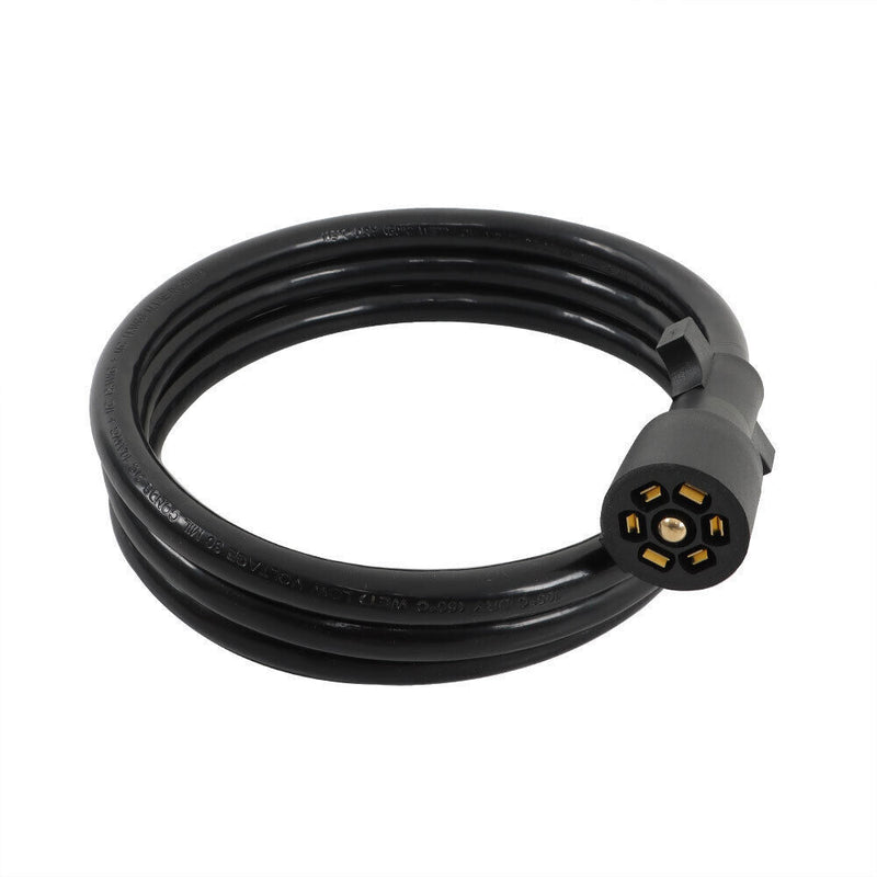 DURAFORCE 7-Pin Trailer Plug Cord Wire Cable 7 ft 7 Prong Trailer Light Wiring Connector