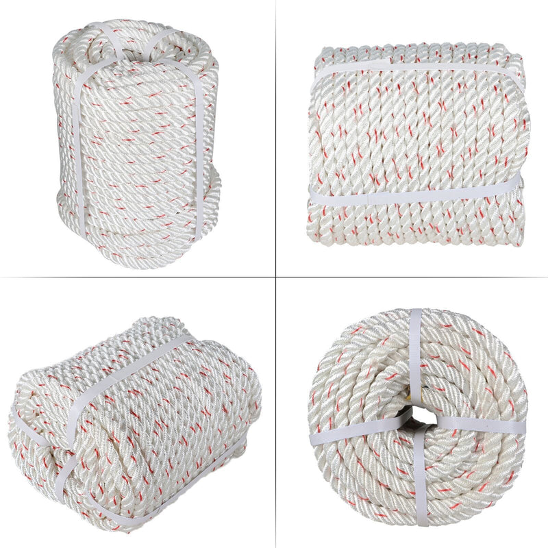 DURAFORCE 5850Lbs 1/2"×150' Double Braid Polyester Arborist Bull Rope Pulling Rigging Line