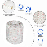 DURAFORCE 5850Lbs 1/2"×150' Double Braid Polyester Arborist Bull Rope Pulling Rigging Line