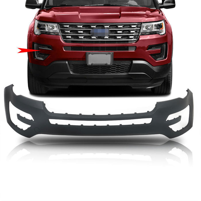 DURAFORCE Front Bumper Cover For 2016-2017 Ford Explorer Without Sensor Hole