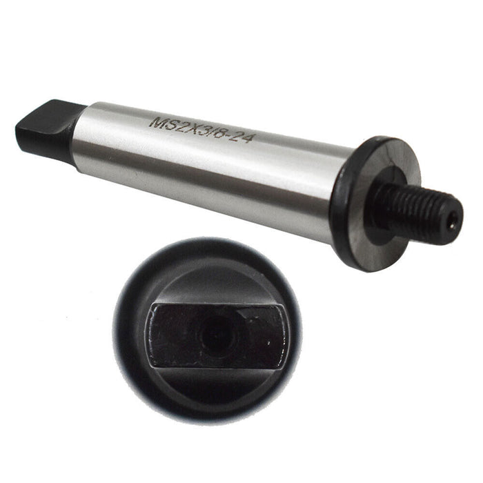 DURAFORCE 2MT Shank To 3/8"-24 Threaded Drill Chuck Arbor Morse Taper MT2 Adapter Hardened