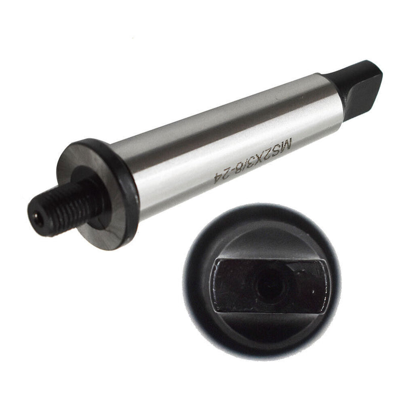 DURAFORCE 2MT Shank To 3/8"-24 Threaded Drill Chuck Arbor Morse Taper MT2 Adapter Hardened