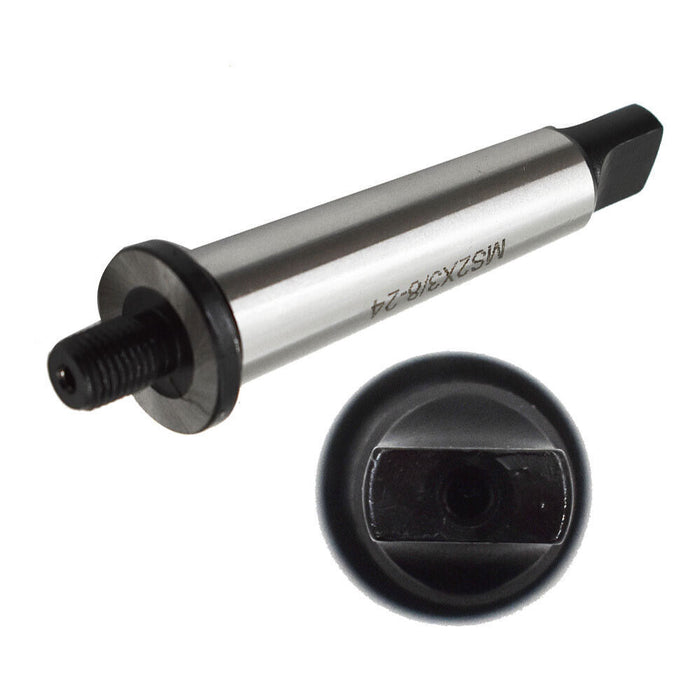 DURAFORCE 2MT Shank To 3/8"-24 Threaded Drill Chuck Arbor Morse Taper MT2 Adapter Hardened