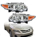 DURAFORCE Left&Right Headlights For 2011-2013 Toyota Corolla Headlamps Replacement