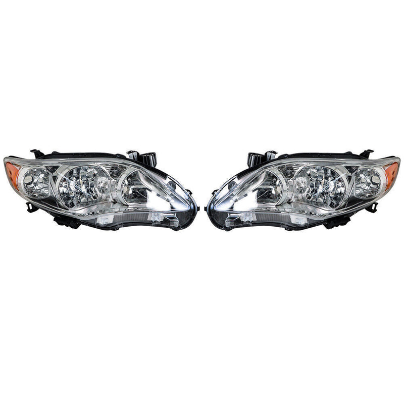 DURAFORCE Left&Right Headlights For 2011-2013 Toyota Corolla Headlamps Replacement