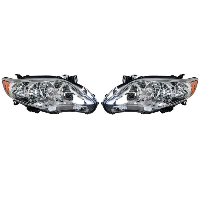 DURAFORCE Left&Right Headlights For 2011-2013 Toyota Corolla Headlamps Replacement