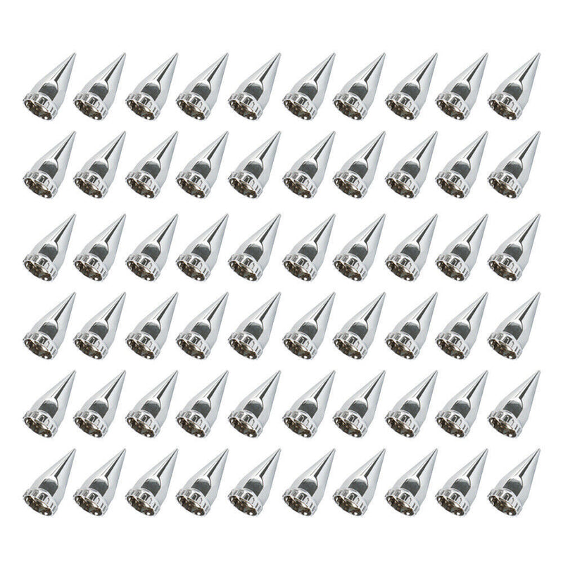 DURAFORCE For Semi Truck Wheel Axle Covers Spiked Chrome Hub Cover Kit 33mm Front & Rear