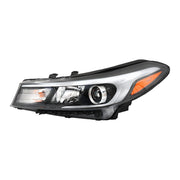 DURAFORCE Left Headlight Fit For 2017-2018 Kia Forte Forte5 Black Halogen W/o LED
