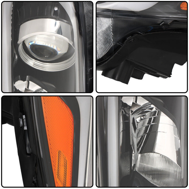 DURAFORCE Left Headlight Fit For 2017-2018 Kia Forte Forte5 Black Halogen W/o LED