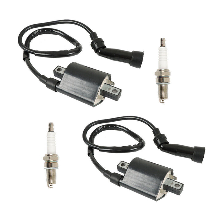 DURAFORCE 2 x Ignition Coil & Spark Plug For Suzuki S83 Intruder VL1500 VS1400 1987-2004