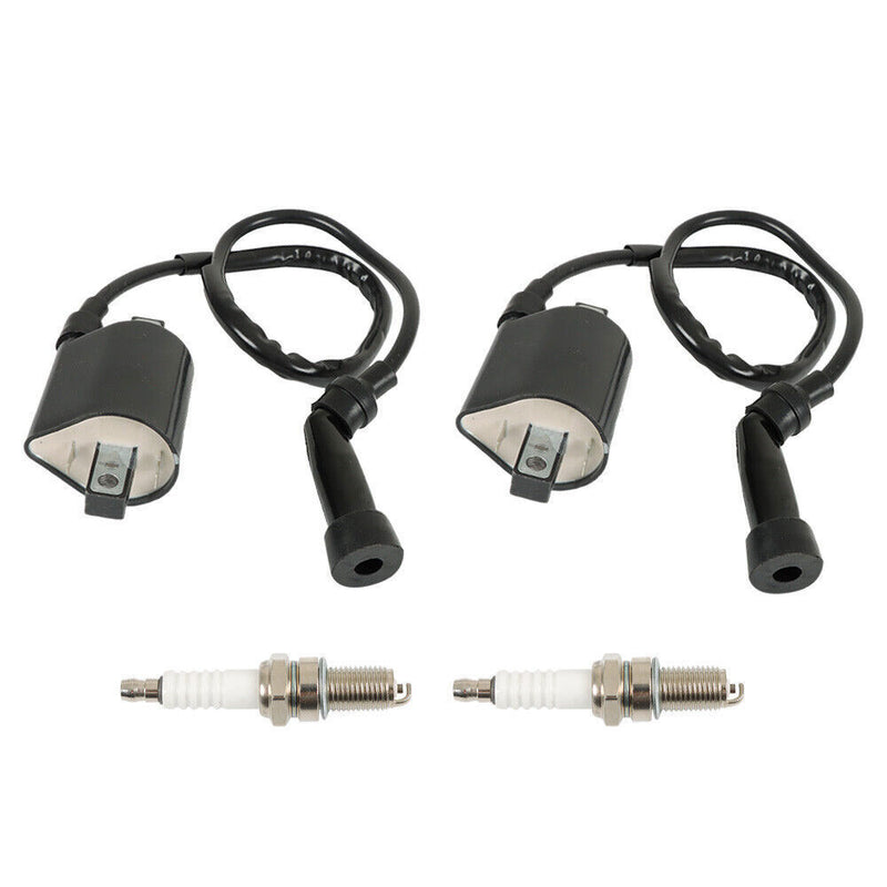 DURAFORCE 2 x Ignition Coil & Spark Plug For Suzuki S83 Intruder VL1500 VS1400 1987-2004