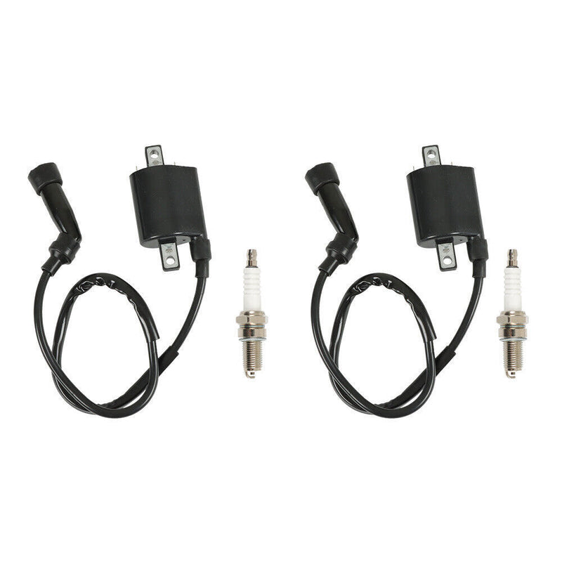 DURAFORCE 2 x Ignition Coil & Spark Plug For Suzuki S83 Intruder VL1500 VS1400 1987-2004
