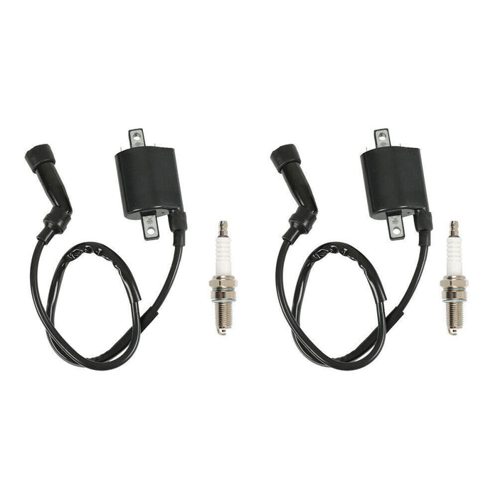 DURAFORCE 2 x Ignition Coil & Spark Plug For Suzuki S83 Intruder VL1500 VS1400 1987-2004