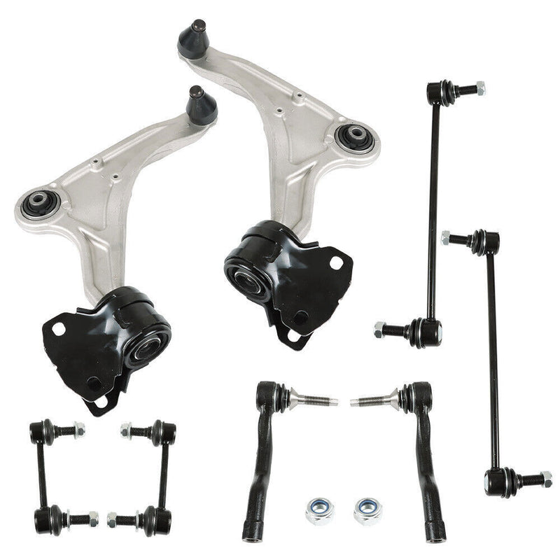 DURAFORCE Front Lower Control Arms + Tierods Sway Bars For 2013-2016 Ford Fusion
