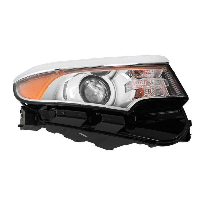 DURAFORCE RH Side Headlight For 2011- 2014 Ford Edge Halogen Chrome Clear W/o DRL
