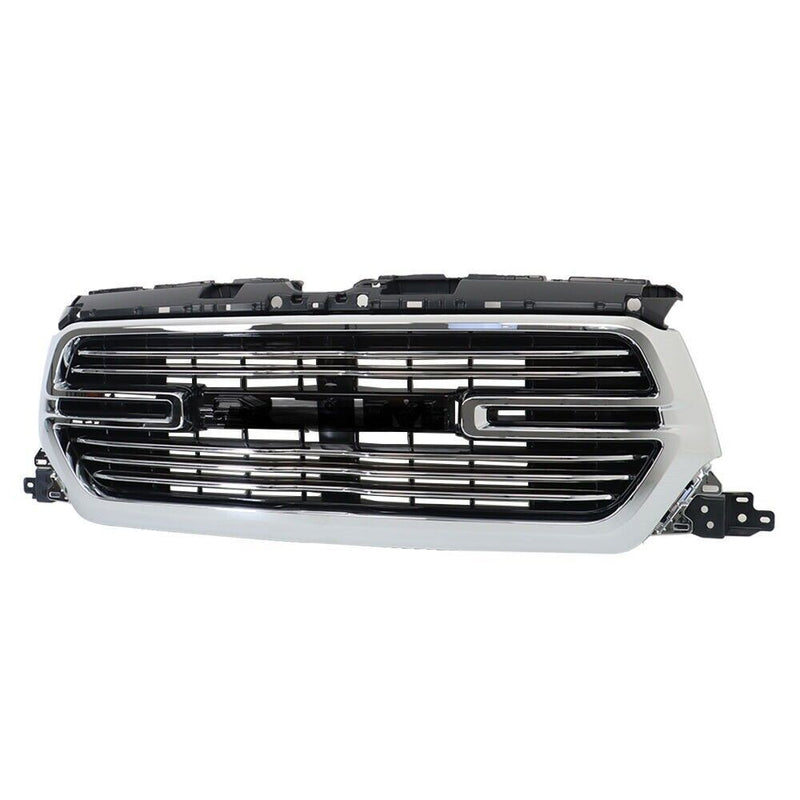 DURAFORCE Front Bumper Chrome Grille For 2019 2020 2021 2022 Dodge Ram 1500