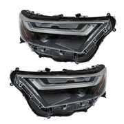 DURAFORCE Left+Right Headlight For 2022-2023 Toyota Rav4 Full LED Chrome Projector