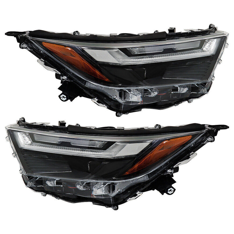 DURAFORCE Left+Right Headlight For 2022-2023 Toyota Rav4 Full LED Chrome Projector