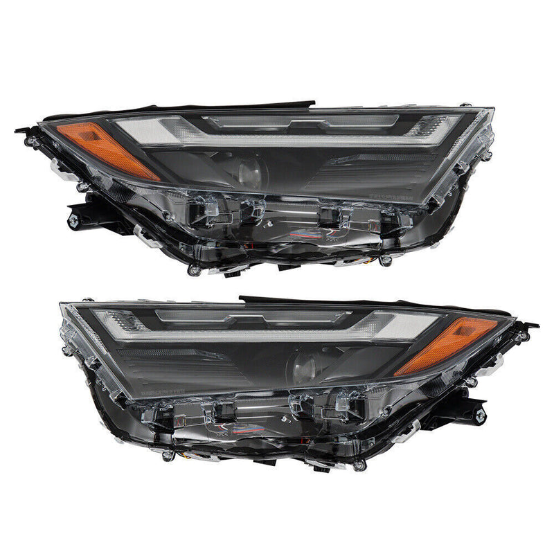 DURAFORCE Left+Right Headlight For 2022-2023 Toyota Rav4 Full LED Chrome Projector