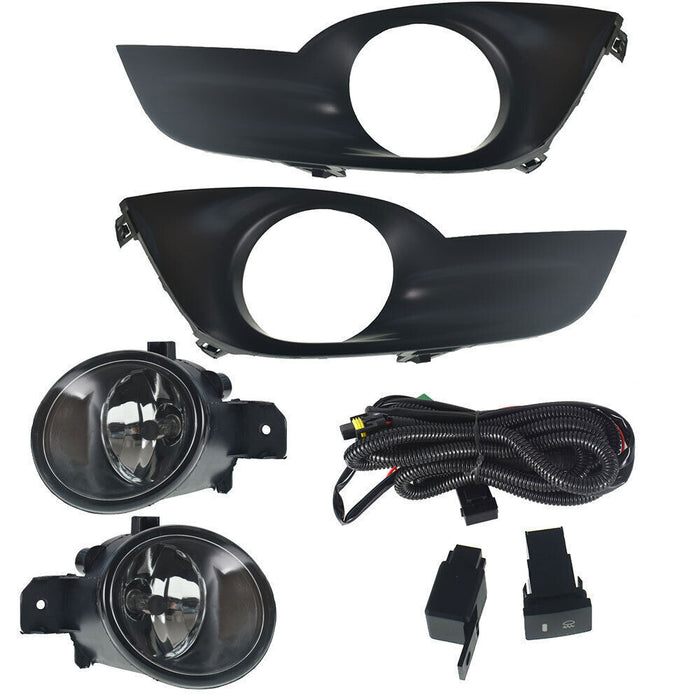 DURAFORCE Fog Lights Kit For 2013-2015 Nissan Altima Sedan 4Dr Switch Clear
