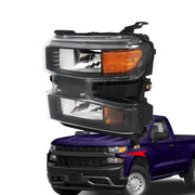 DURAFORCE Left Headlight For 2019-2021 Chevy Silverado 1500 Halogen Driver Side