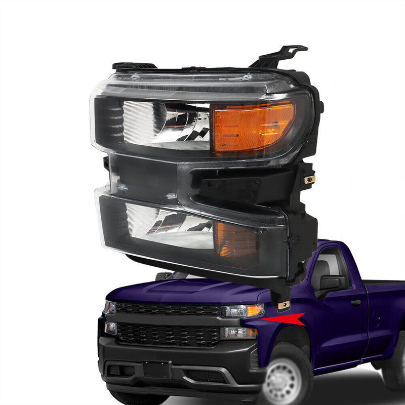 DURAFORCE Left Headlight For 2019-2021 Chevy Silverado 1500 Halogen Driver Side