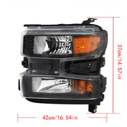 DURAFORCE Left Headlight For 2019-2021 Chevy Silverado 1500 Halogen Driver Side