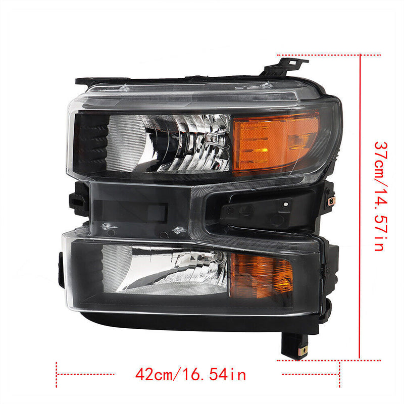 DURAFORCE Left Headlight For 2019-2021 Chevy Silverado 1500 Halogen Driver Side
