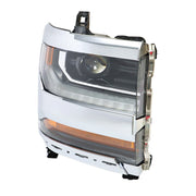 DURAFORCE Right Headlight For 2016-2018 Chevy Silverado 1500 HID Chrome Housing