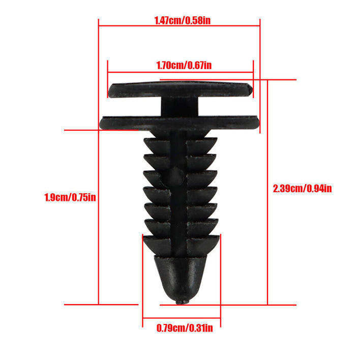 DURAFORCE 100Pcs Clip Fasteners Door Plastic 6503709 For Chrysler Dodge Ram Pickup
