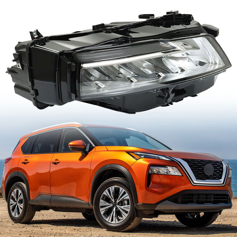 DURAFORCE Right Headlight Fit For 2021-2023 Nissan Rogue SL/SV LED Chrome Headlamp