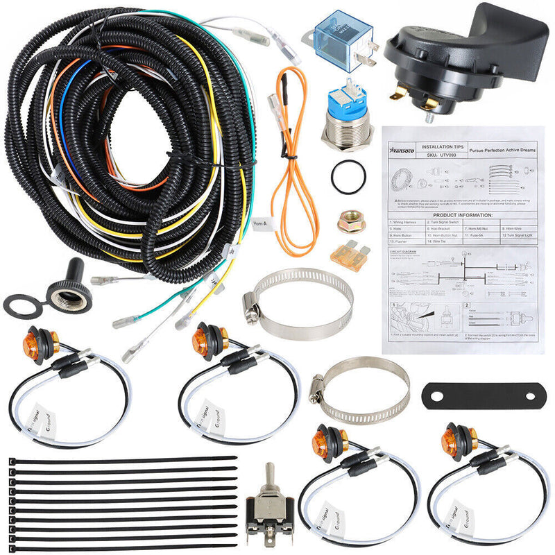DURAFORCE For John Deere Gator TE Pug & Play LED Turn Signal Light Kit w/Horn 2005-2015