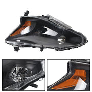 DURAFORCE Right+Left Headlight For 2013-2015 Altima Nissan Sedan Black Housing