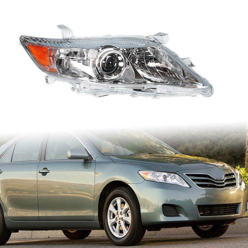 DURAFORCE Passenger Headlight For 2010-2011 Toyota Camry LE/XLE US Chrome Housing