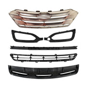 DURAFORCE Front Grille+Fog Light Bezels For Hyundai Santa Fe Sport 2013-2016 5 Pcs