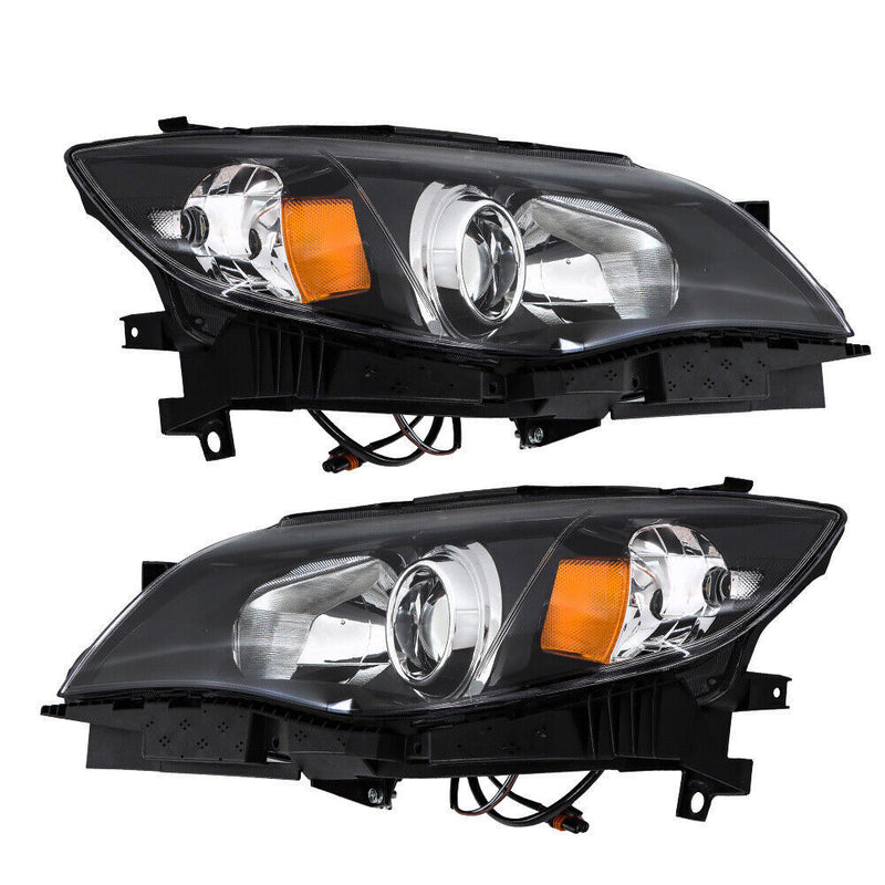 DURAFORCE LH+RH Headlights For 2008-2011 Subaru Impreza Factory Headlamps Black