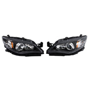 DURAFORCE LH+RH Headlights For 2008-2011 Subaru Impreza Factory Headlamps Black