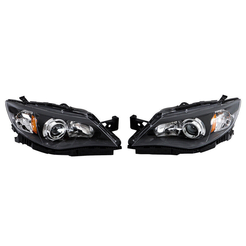 DURAFORCE LH+RH Headlights For 2008-2011 Subaru Impreza Factory Headlamps Black