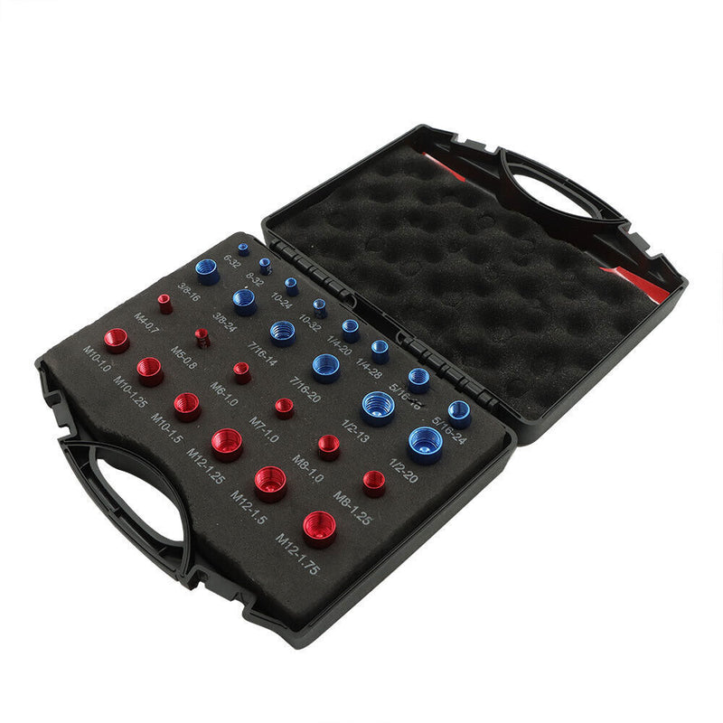 DURAFORCE Nut and Bolt Thread Checker - 26 PCS Nut and Bolt Gauges (12 Metric & 14 Inch)