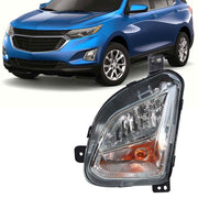 DURAFORCE Left Fog Light For 2018-20 Chevy Equinox W/Signal Halogen Black Housing