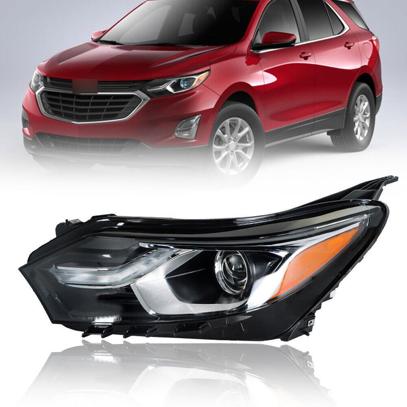 DURAFORCE Left Headlight For 2018-2021 Chevy Equinox LT HID/Xenon LED DRL Clear