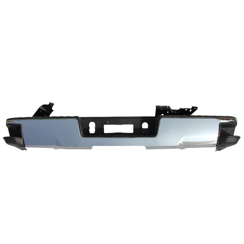 DURAFORCE Rear Bumper Assembly For 2014-18 Chevy Silverado GMC Sierra 1500 Chrome