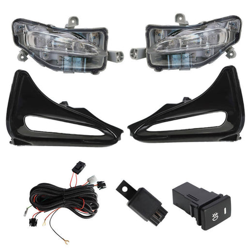 DURAFORCE RH+LH LED Bumper Fog Lights Driving Lamps For 2017-2019 Toyota Corolla